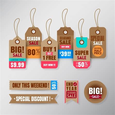 Hanging Tags For Sales Vector Free Download