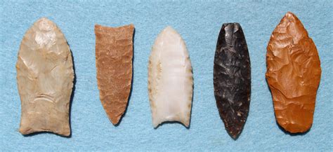 Paleoindian Projectile Point Transition From Oldest On The Left To