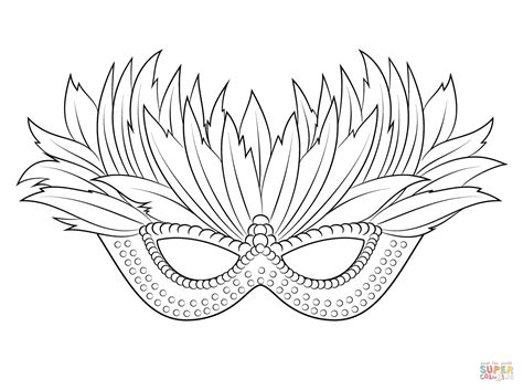 Coloring page carnival masks 18. Venetian Mardi Gras Mask | Super Coloring | Craft and DIY ...