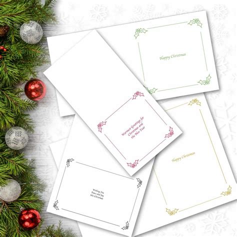 Simple Affordable Christmas Card Inserts For Hand Made Cards