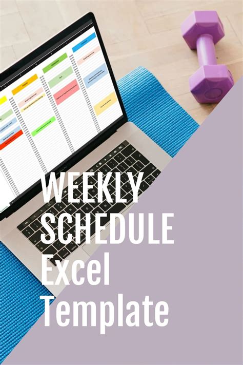 Weekly Schedule Excel Template Weekly Digital Planner Etsy Excel
