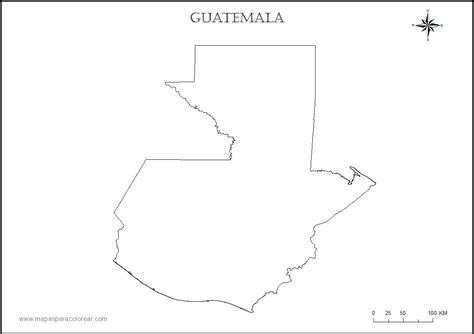 Mapas De Guatemala Para Colorear