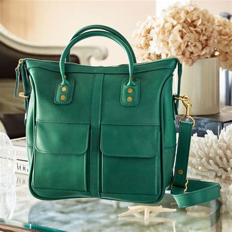Excursion Handbag Green Leather Jw Hulme Co Handbag Bags Leather