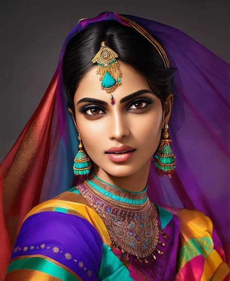 Mujer India En Un Sari Foto Premium