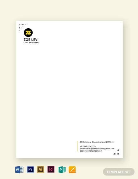 Free 13 Sample Professional Letterheads In Ai Indesign Ms Word