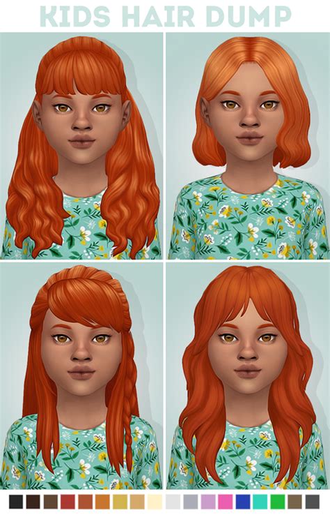 Kids Hair Dump Naevyssims On Patreon Sims 4 Children Sims 4