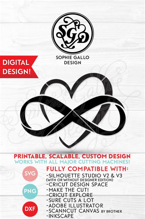 Love Forever Infinity SVG DXF PNG digital download files | Etsy