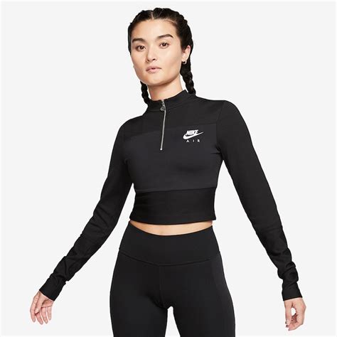 Nike Womens Sportswear Long Sleeve Top Blackice Silver Womens Clothing