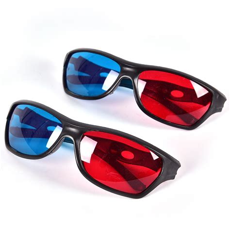 5pcs Universal 3d Plastic Glasses Oculos Red Blue Cyan 3d Glass Anaglyph 3d Movie Game Dvd
