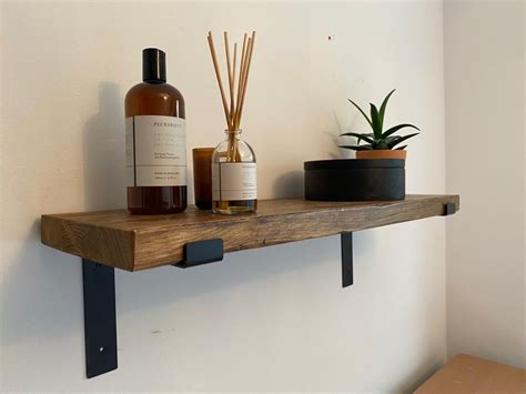 Rustic Chunky Wood Shelf Supplied With Brackets Etsy