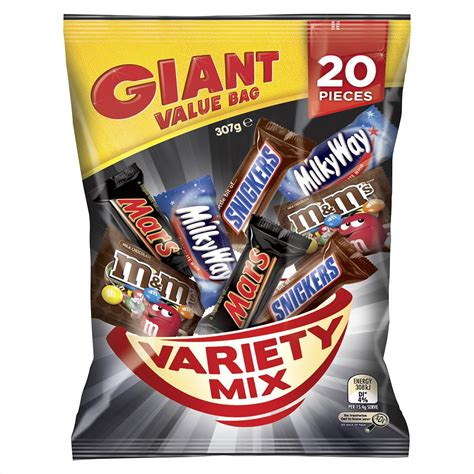 Mars Mixed Variety Chocolate Large Party Share Bag 20 Piece 307g Woolworths