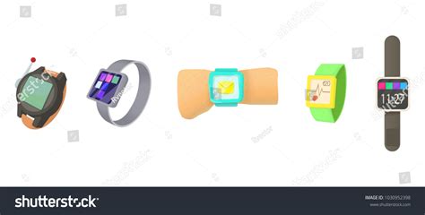 Smartwatch Icon Set Cartoon Set Smartwatch Stock Vector Royalty Free