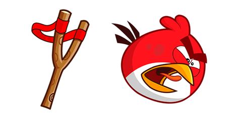 Angry Birds Red And Slingshot Cursor Sweezy Custom Cursors