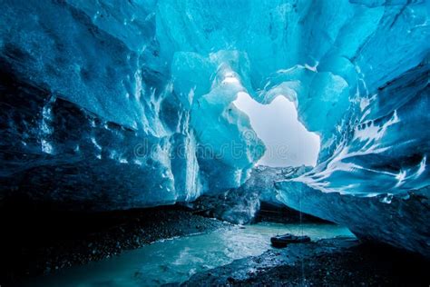 Blue Ice Cave In Iceland Stock Image Image Of Glacial 86116829