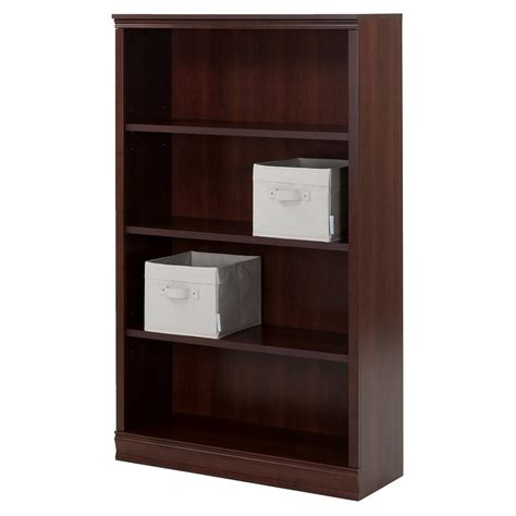 Morgan 4 Shelf Bookcase With 2 Canvas Storage Baskets By South Shore