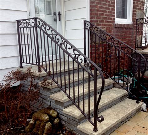 Wrought Iron Hand Rail With Scrolls Wrought Iron Porch Railings