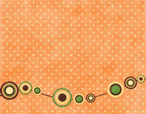 Free Orange Retro Polka Dots Backgrounds For Powerpoint Miscellaneous
