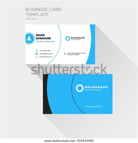 Corporate Business Card Print Template Personal Stock Vector Royalty