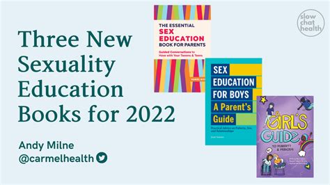 three new sexuality education books for 2022 slowchathealth