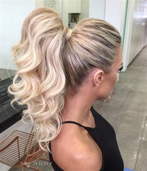 Ideas Of Blonde Flirty Teased Ponytail Hairstyles