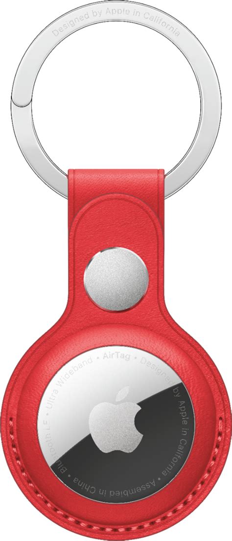 Apple Airtag Leather Key Ring Product Red Okinus Online Shop