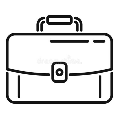 Job Briefcase Icon Outline Vector Work Bag Stock Vector Illustration