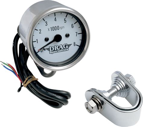 Drag Specialties 8000 Rpm Chrome Electronic Tachometer 24 For Harley