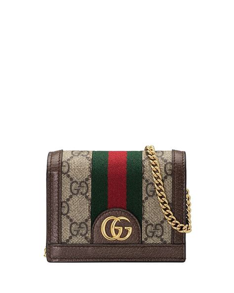 Gucci Ophidia Gg Chain Card Case Wallet Bloomingdales