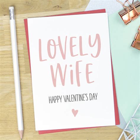 Wife Valentines Day Card By Pink And Turquoise