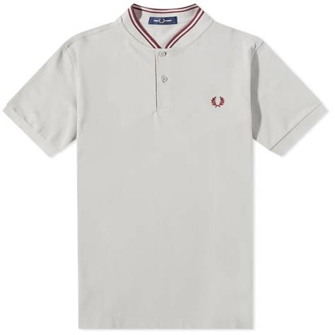 Fred Perry Bomber Jacket Collar Polo Shirt In Gray For Men Lyst