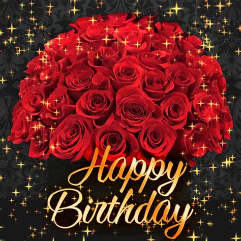 Beautiful Red Roses In A Box Happy Birthday Card
