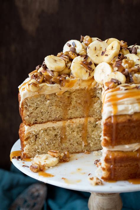 Banana Cake With Salted Caramel Frosting Cooking Classy