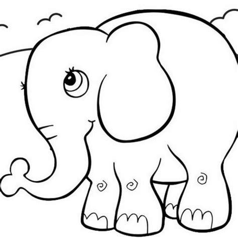 Top Fun Elephant Cartoon Coloring Page Mitraland