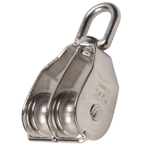 Bqlzr M25 25mm Swivel Stainless Steel 304 Double Pulley Block Chain