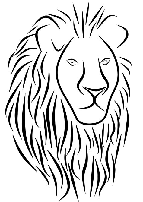 Lion Face Tattoo Coloring Page Colouringpages
