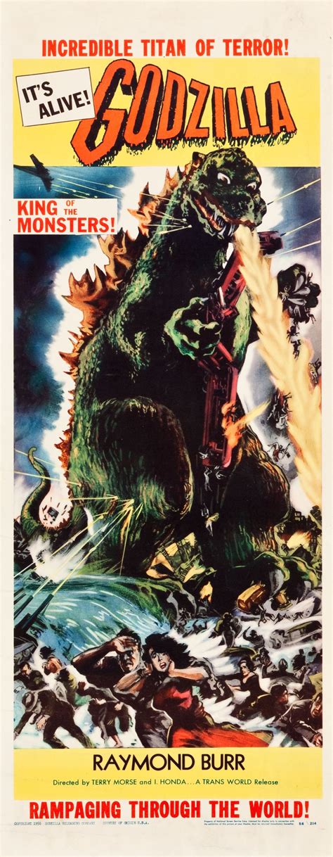 Poster For American Release Of Godzilla King Of The Monsters 1956