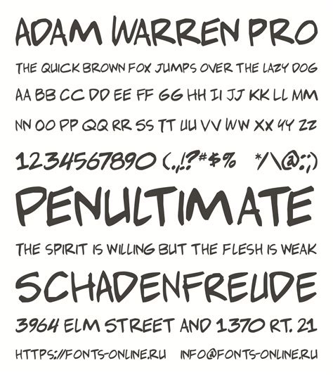 Adam Warren Pro Font
