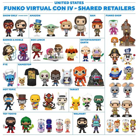 Funko New York Comic Con 2020 Shared Retailer Exclusive List