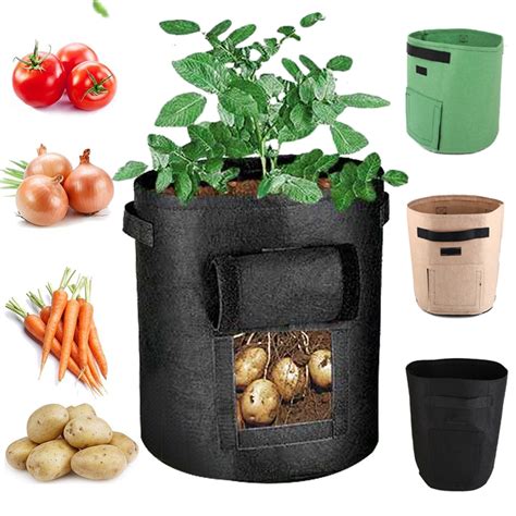 107 Gallon Potato Grow Bag Double Door Pot Nonwoven Environmentally