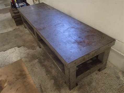Large Heavy Duty Steel Work Table 132 X 40 X 30 Btm Industrial