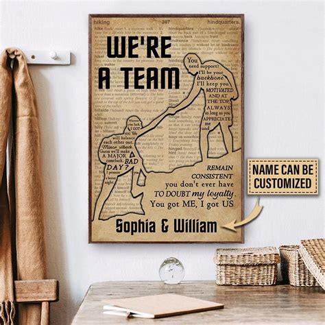 Personalized We Are A Team Whatever You Lack I Got You Hiking Poster Canvas Konosbog