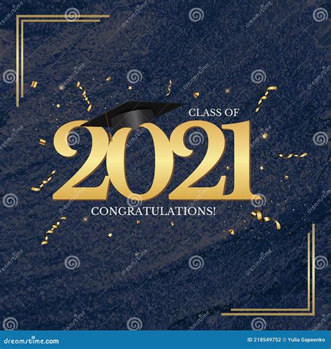Graduation 2021 Graduate Cap On A Yellow Background Graduate Template