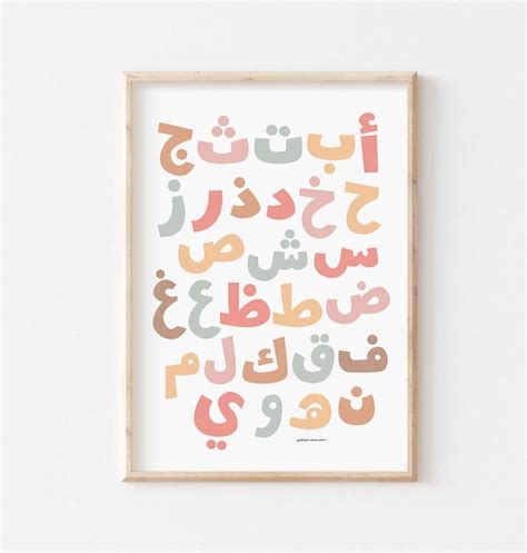 Arabic Alphabet Poster By Farasha Prints High Resolution Etsy In 2022