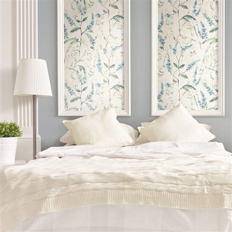 Blue Floral Sprig Peel And Stick Wallpaper Wallpaper And Borders The
