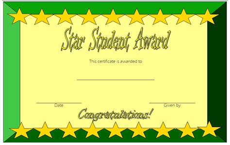 Free 10 Super Star Student Certificate Templates