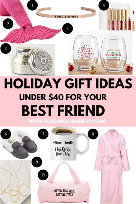Whether you're looking for a birthday gift, holiday treat or just a way to say thank you for all that they are, we've got plenty of gift inspiration for you. Holiday Gift Ideas for Your Best Friend (Under $40)