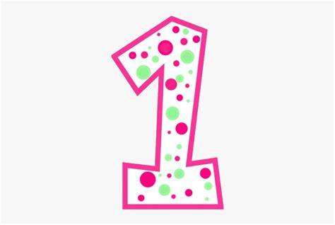 Number 1 With Dots Clipart Cute Free Transparent Png Polka Dot Number