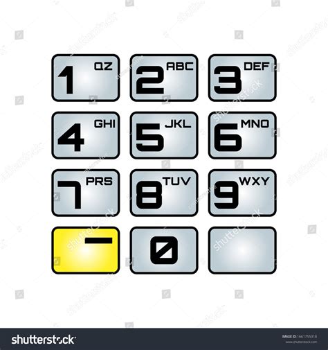 Phone Keypad Letters Converter Vector Illustration Stock Vector