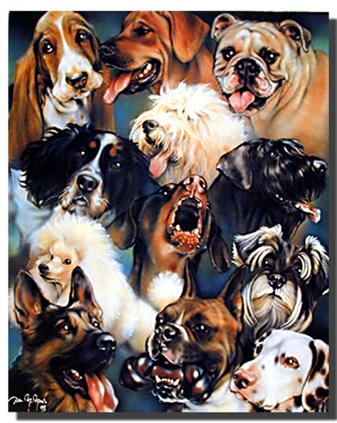Dog Collage Poster Animal Posters Dog Posters