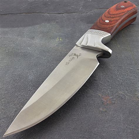Elk Ridge 9 Hunting Knife With Wood Handle Unlimited Wares Inc